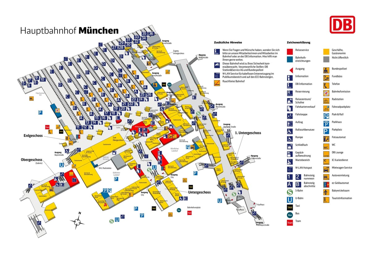 Harta e muenchen hbf
