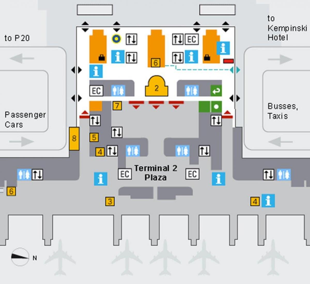 Harta e mynihut aeroporti ardhje