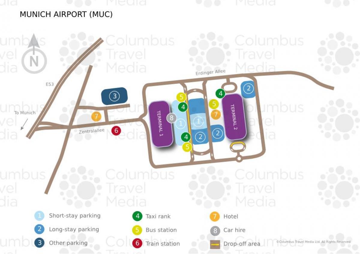 Harta e mynihut aeroporti stacioni i trenit