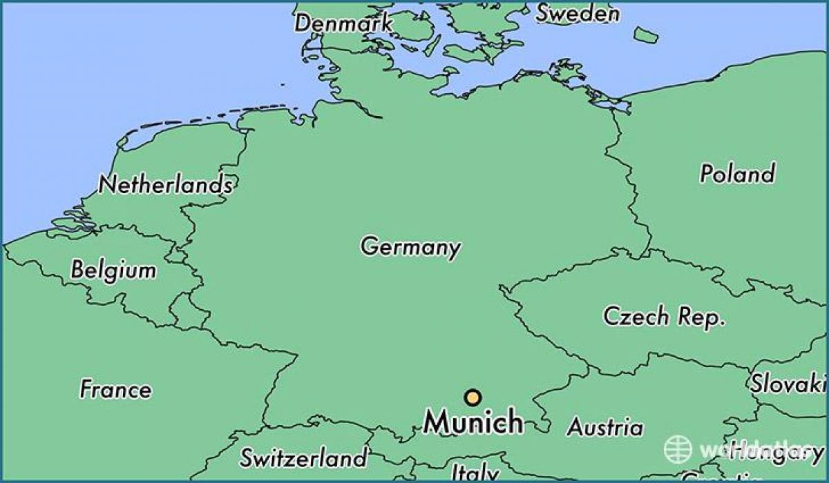 mynih gjermani në një hartë