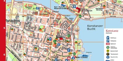 Hartën turistike në mynih, gjermani